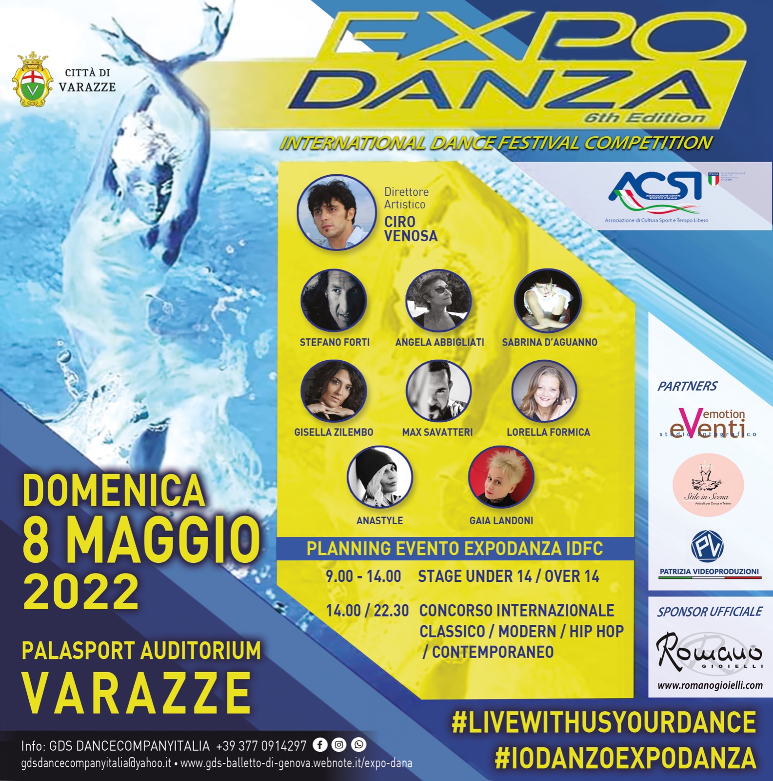 ExpoDanza 2022 a Varazze riparte l’evento internazionale dell’art director Ciro Venosa